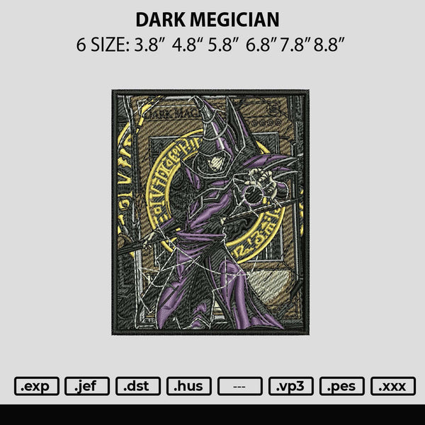 Dark Megician Embroidery File 6 sizes