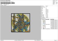 Dark Paladin Embroidery File 4 size