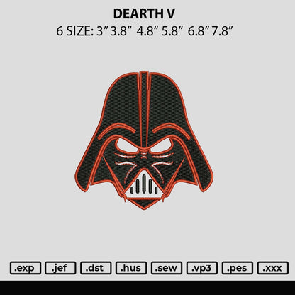 Dearth V Embroidery File 6 sizes