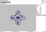 Demographic Embroidery File 6 sizes