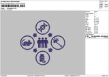 Demographic Embroidery File 6 sizes