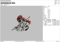 Demon Tattoo Embroidery File 4 sizes