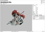 Demon Tattoo Embroidery File 4 sizes