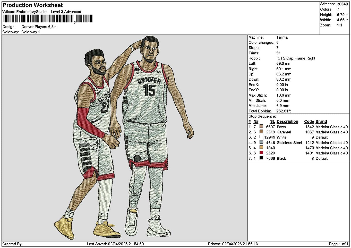 Players 0204 Embroidery File 6 sizes
