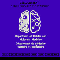 Cellulartext Embroidery File 6 sizes