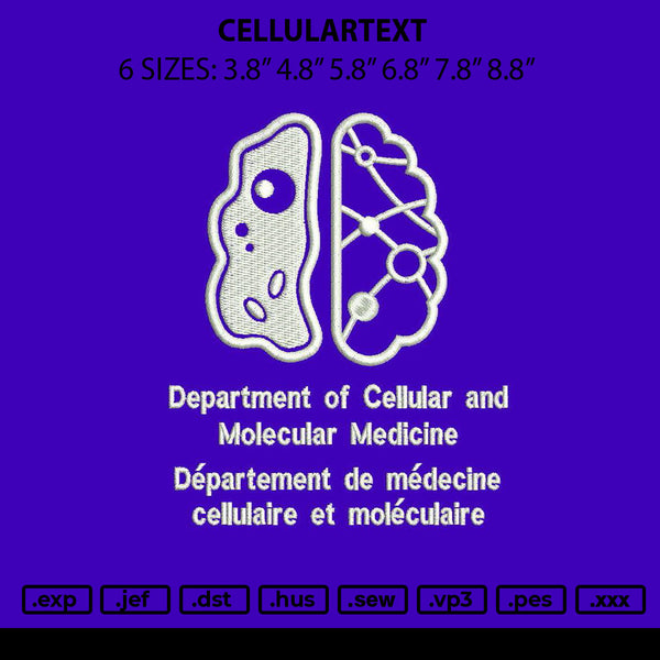 Cellulartext Embroidery File 6 sizes