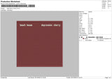 Depression Cherry Embroidery File 5 sizes