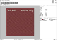 Depression Cherry Embroidery File 5 sizes