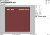 Depression Cherry Embroidery File 5 sizes