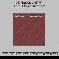 Depression Cherry Embroidery File 5 sizes