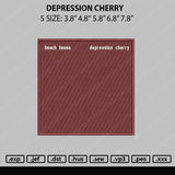 Depression Cherry Embroidery File 5 sizes