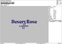 Desert text Embroidery File 6 sizes