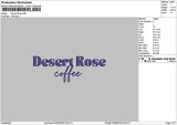 Desert text Embroidery File 6 sizes