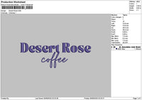 Desert text Embroidery File 6 sizes