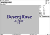 Desert text Embroidery File 6 sizes