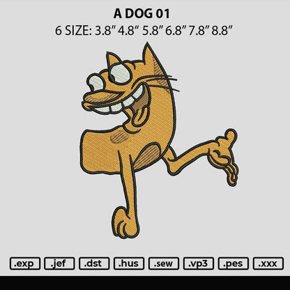 A Dog 01 Embroidery File 6 sizes