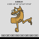 A Dog 01 Embroidery File 6 sizes