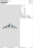 Mountain Embroidery File 6 sizes