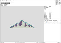 Mountain Embroidery File 6 sizes