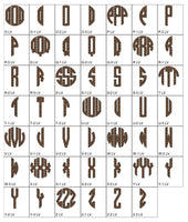 Monogram Lv1 Embroidery File size 3.7 (93mm)