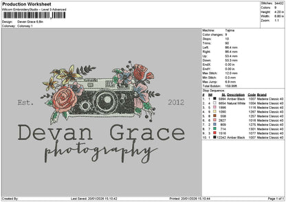 Devantext Embroidery File 6 sizes