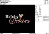 Deveinatext Embroidery File 6 sizes