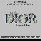 D Flowers V3 Embroidery File 6 sizes