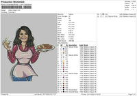 Diana Cake Embroidery File 6 sizes