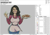 Diana Cake Embroidery File 6 sizes