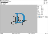 Diegotext Embroidery File 6 sizes
