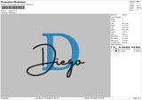 Diegotext Embroidery File 6 sizes