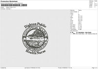 Dighton Public Embroidery File 4 sizes