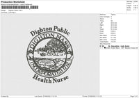 Dighton Public Embroidery File 4 sizes