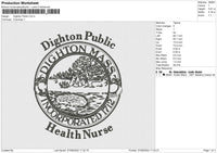 Dighton Public Embroidery File 4 sizes