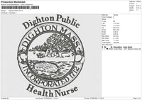 Dighton Public Embroidery File 4 sizes