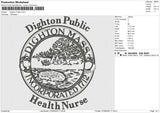 Dighton Public Embroidery File 4 sizes