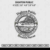Dighton Public Embroidery File 4 sizes