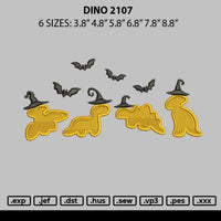 Dino 2107 Embroidery File 6 sizes