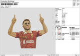 Player Diogo Embroidery File 6 sizes