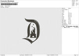 Disney Initial Embroidery File 4 size