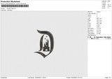 Disney Initial Embroidery File 4 size