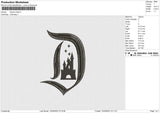 Disney Initial Embroidery File 4 size