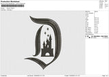 Disney Initial Embroidery File 4 size