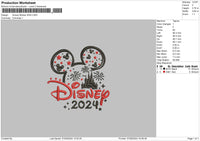 Mickey Outline 24 Embroidery File 6 sizes