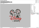 Mickey Outline 24 Embroidery File 6 sizes