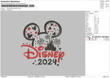 Mickey Outline 24 Embroidery File 6 sizes