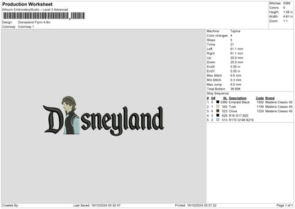 Dland Flynn Embroidery File 6 sizes