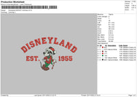 Disneyland Mickey Xmas Embroidery File 5 sizes