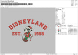 Disneyland Mickey Xmas Embroidery File 5 sizes