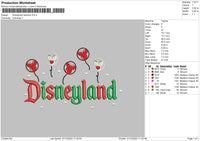 Disneyland Baloons Embroidery File 6 sizes